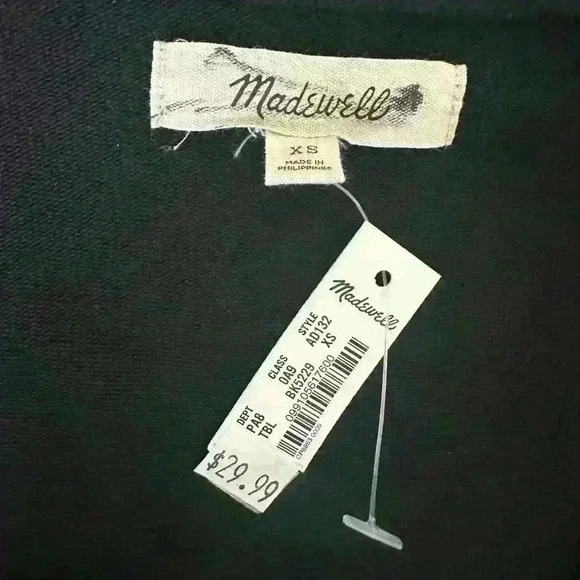 Madewell Wrap Thong Bodysuit True Black Size XS - Picture 5 of 8